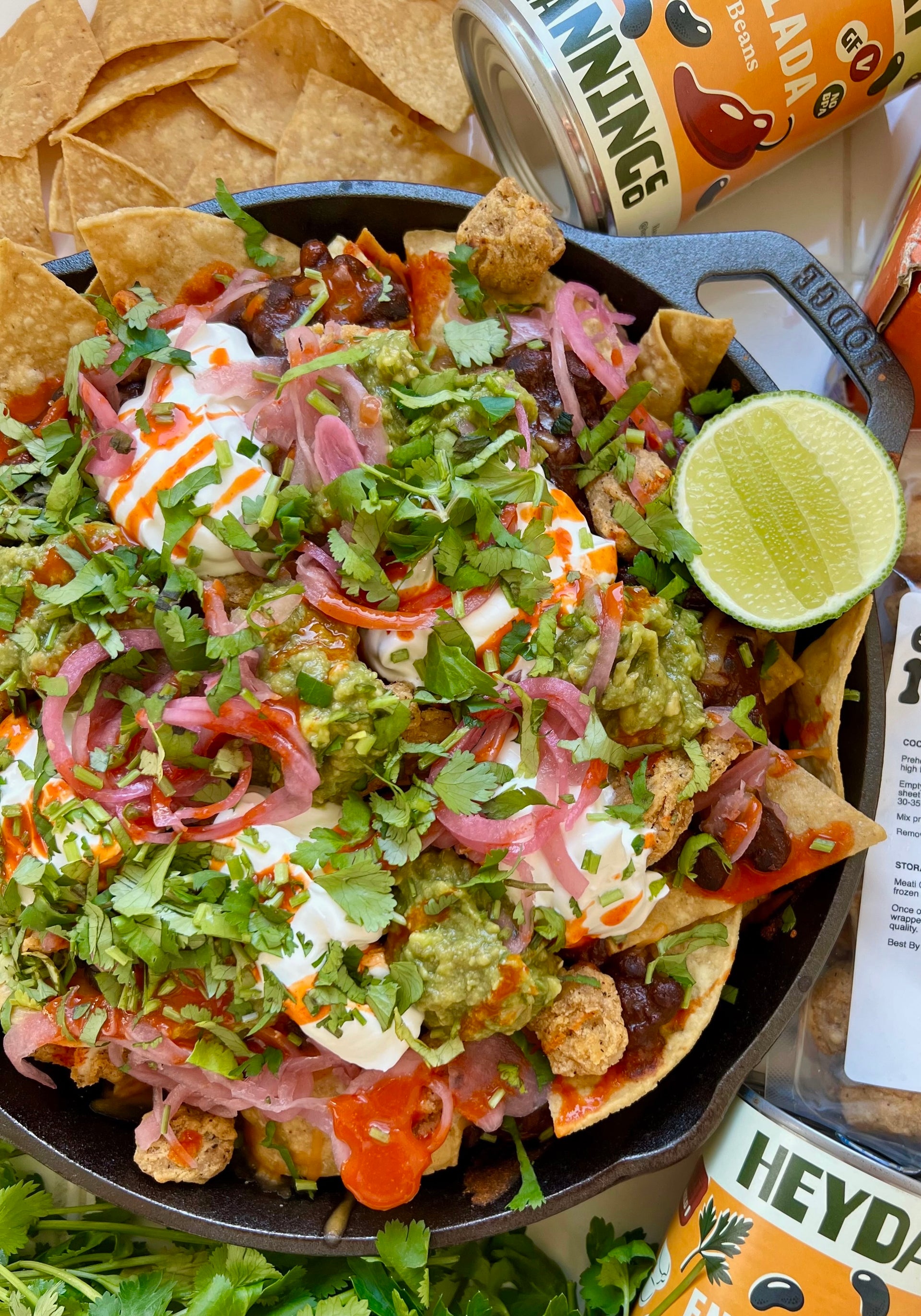 Cast Iron Enchilada Black Bean Nachos