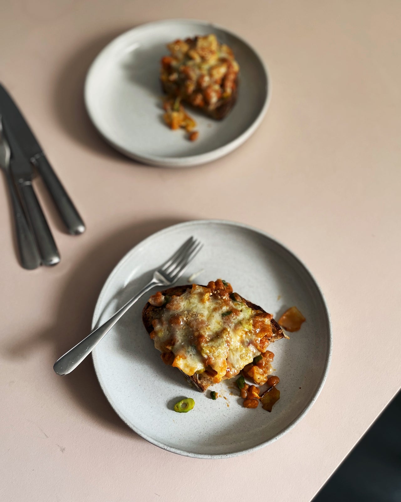 Lukas Volger for Heyday: Kimchi Sesame Navy Bean & Cheese Toasties