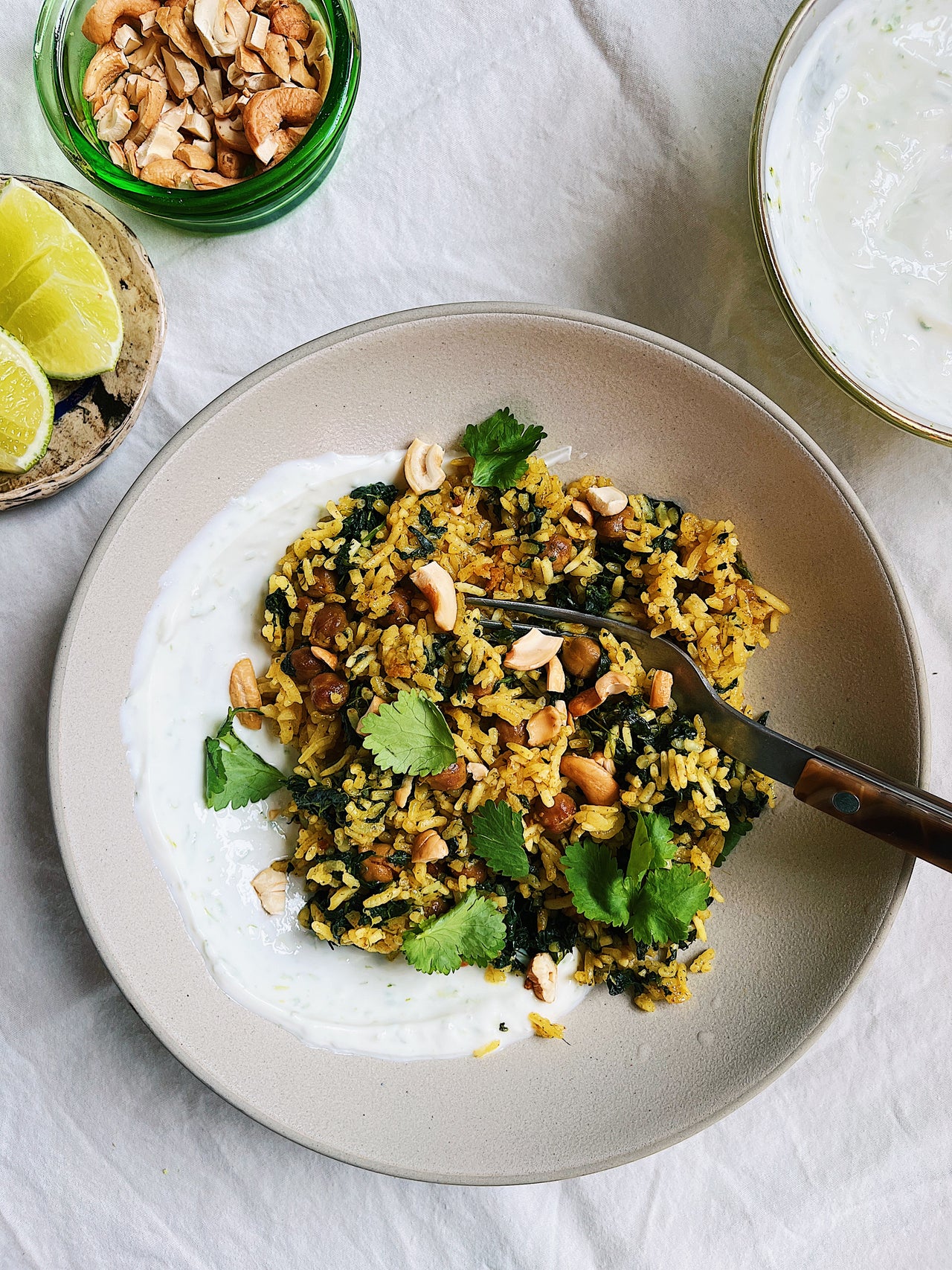 Rebecca Firkser for Heyday: Chickpea Rice Pilaf with Lime Skyr