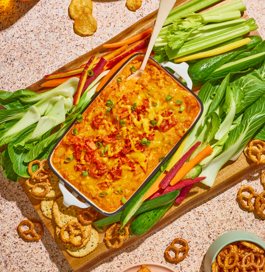 Kimchi Sesame Navy Bean Layered Dip